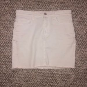 White denim skirt